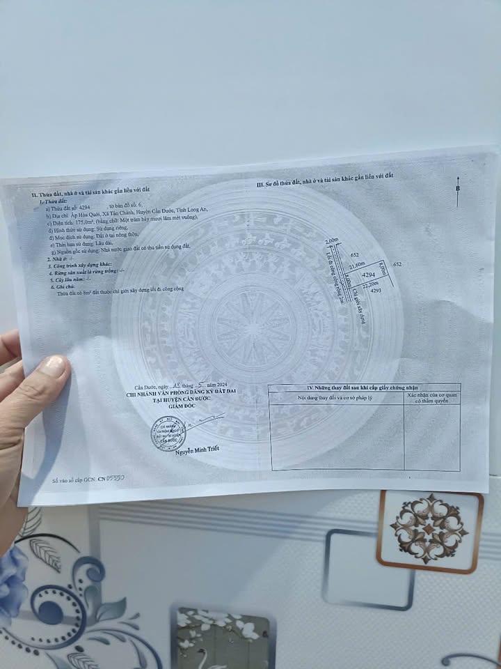 Đất thổ cư 175m² Tân Chánh Cần Đước giá chỉ 660 triệu - Sổ đỏ chính chủ!