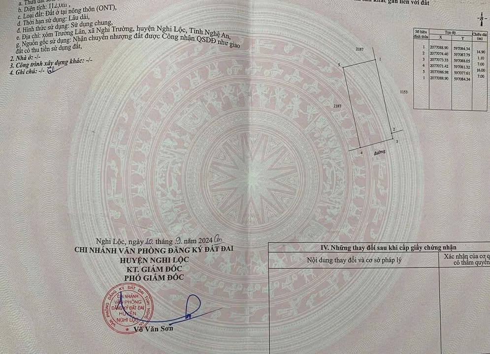 Đất nền Xóm Trường Sơn, Nghi Trường 112m² giá 1.4 tỷ - Cơ hội đầu tư vàng!