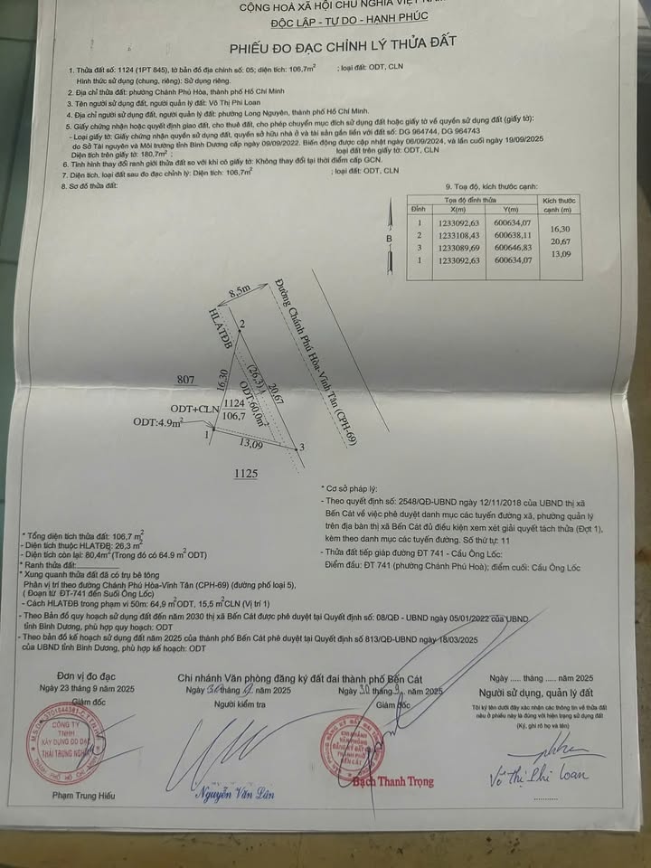 Đất nền mặt tiền Chánh Phú Hòa, Vĩnh Tân 60m² giá 1.3 tỷ - Đầu tư sinh lời ngay!