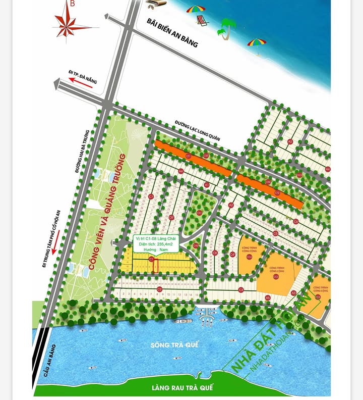 Lô đất nền C2-08 Làng Chài Cẩm An Hội An 350m² giá chỉ 14 tỷ - Cơ hội đầu tư tuyệt vời!