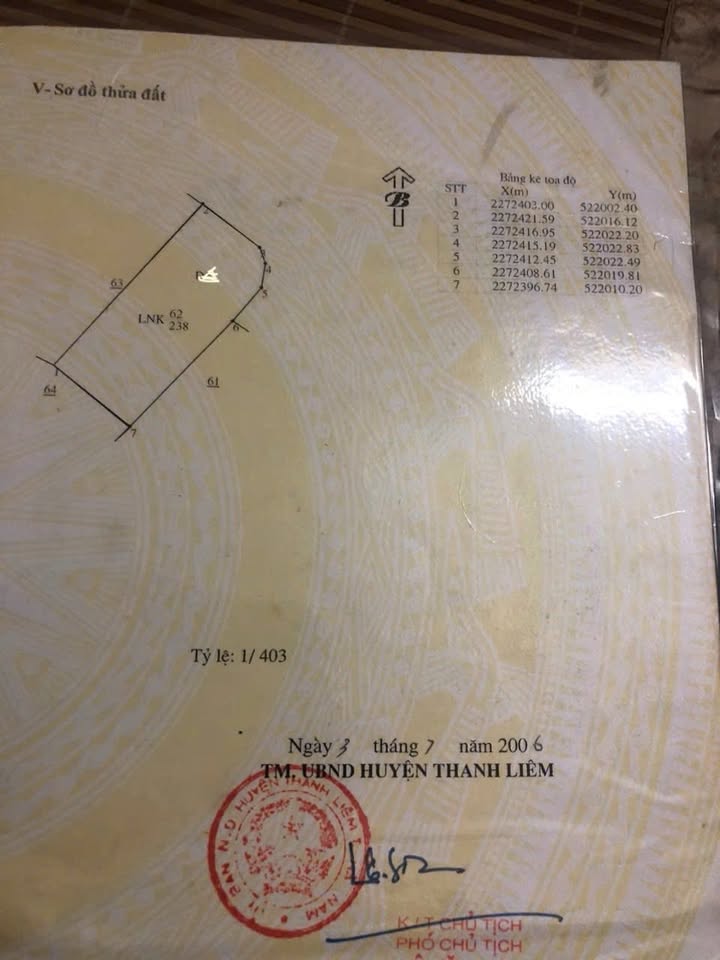 Đất chính chủ bán tại Phường Liêm Tuyền, 238m² giá 30 triệu/m² - Đầu tư sinh lời cao!