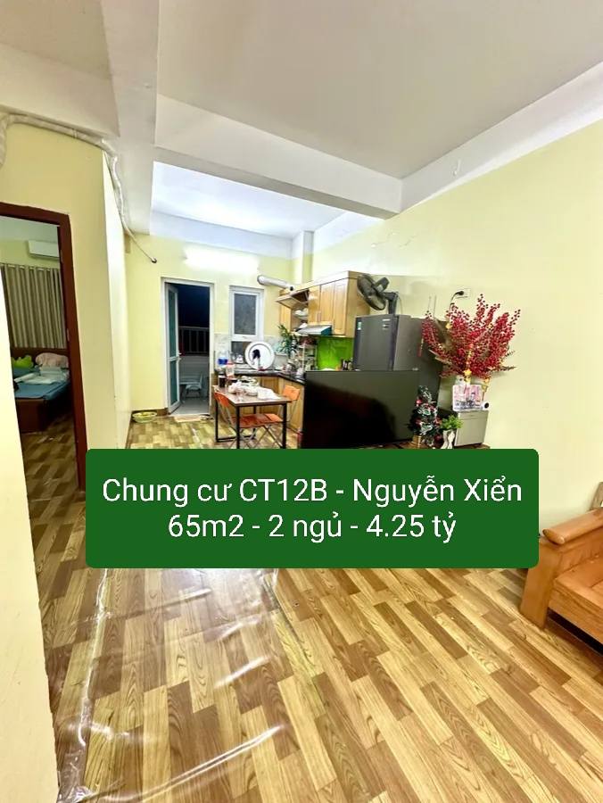 Chung cư CT12B Nguyễn Xiển 65m² giá 4.2 tỷ - Thiết kế thông minh, đầy đủ tiện nghi!