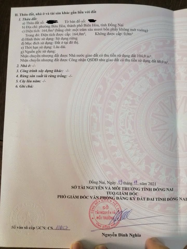 Đất thổ cư Bửu Hòa 164m² giá 2.3 tỷ - Xây dựng tự do ngay!