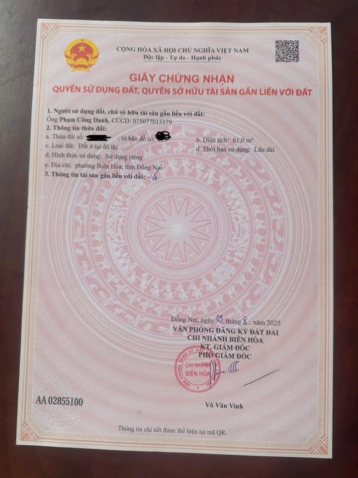 Đất thổ cư Bửu Hòa Biên Hòa 100m² giá 1.5 tỷ - Pháp lý rõ ràng, xây dựng tự do!