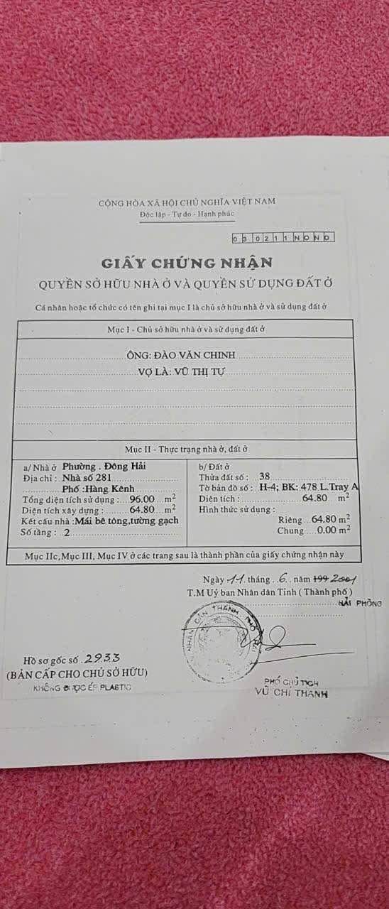 Bán đất tặng nhà 2 tầng mặt đường Hàng Kênh 65m² giá 9.5 tỷ - Vị trí kinh doanh đắc địa!