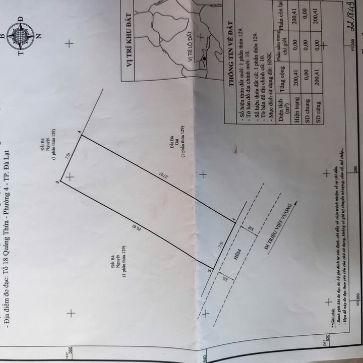 Đất nền chính chủ tại Đà Lạt 200m² giá 4.8 tỷ - Cơ hội đầu tư vàng!