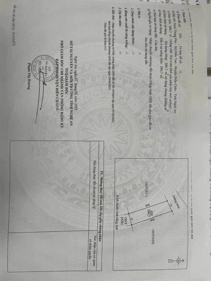 Đất thổ cư Diễn Vạn 195m² - Vị trí đắc địa, giá thỏa thuận!