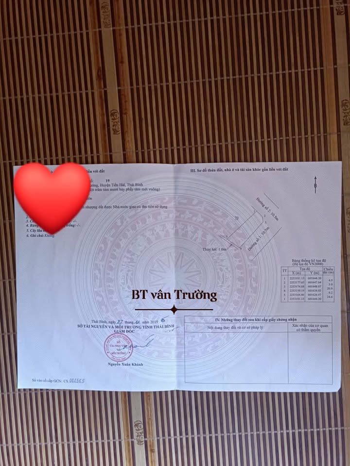 Townhouse KQH Vân Trường, Tiền Hải 187m² giá 1 tỷ - Lô góc đẹp nhất khu vực!