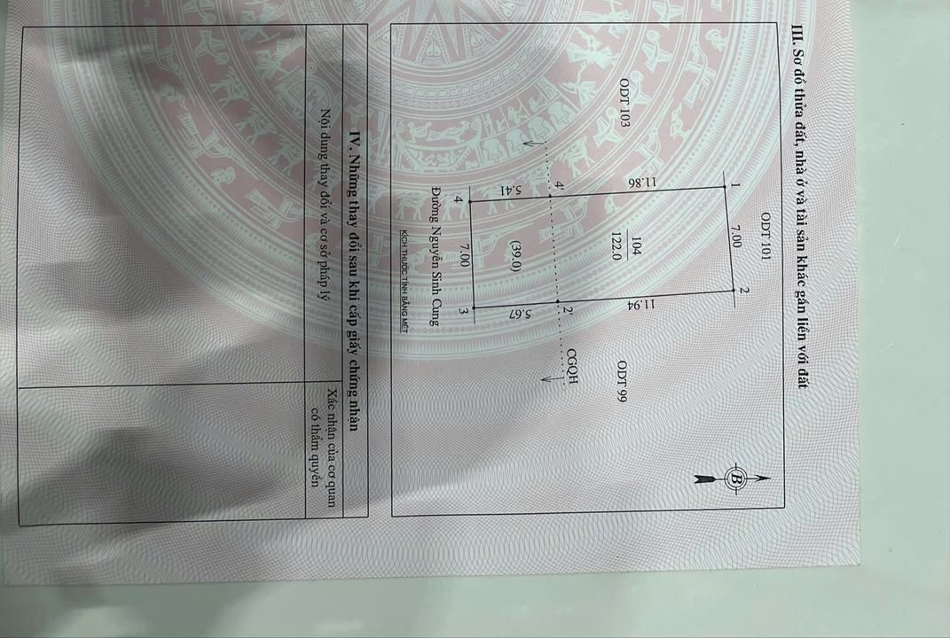 Đất mặt đường Nguyễn Sinh Cung, 122m², giá thỏa thuận - Đầu tư kinh doanh ngay!