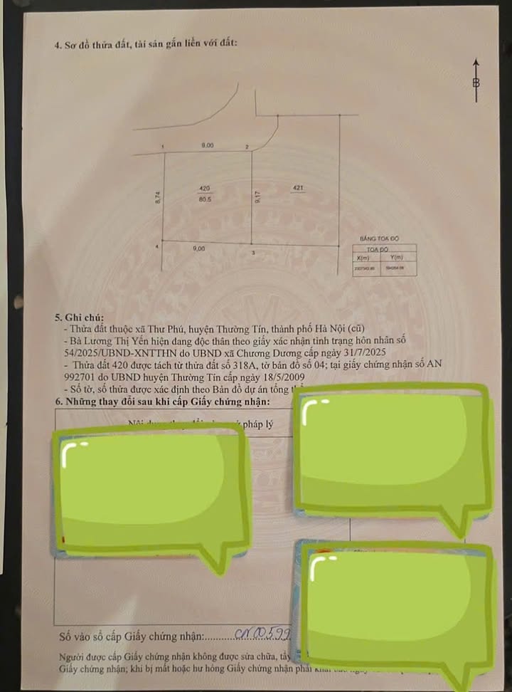 Đất nền lô góc 80.5m² tại thôn Phú Mỹ, Thường Tín - Giá chỉ 4.839 tỷ VND!