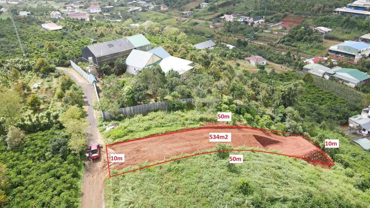 Đất nền 534m² tại Phường 2 Bảo Lộc - Giá 2.1 tỷ, mặt tiền 10m