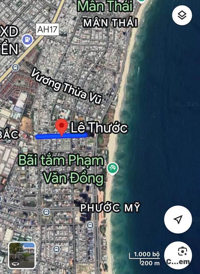 Đất 2 mặt tiền Lê Thước, Sơn Trà, Đà Nẵng 90m² giá 14.xx tỷ - Đầu tư sinh lời lý tưởng!