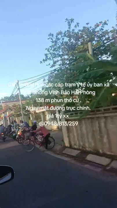 Đất thổ cư Vĩnh Phong, Vĩnh Bảo 138m² giá 1 tỷ - Mặt đường trục chính, tiện ích đầy đủ!