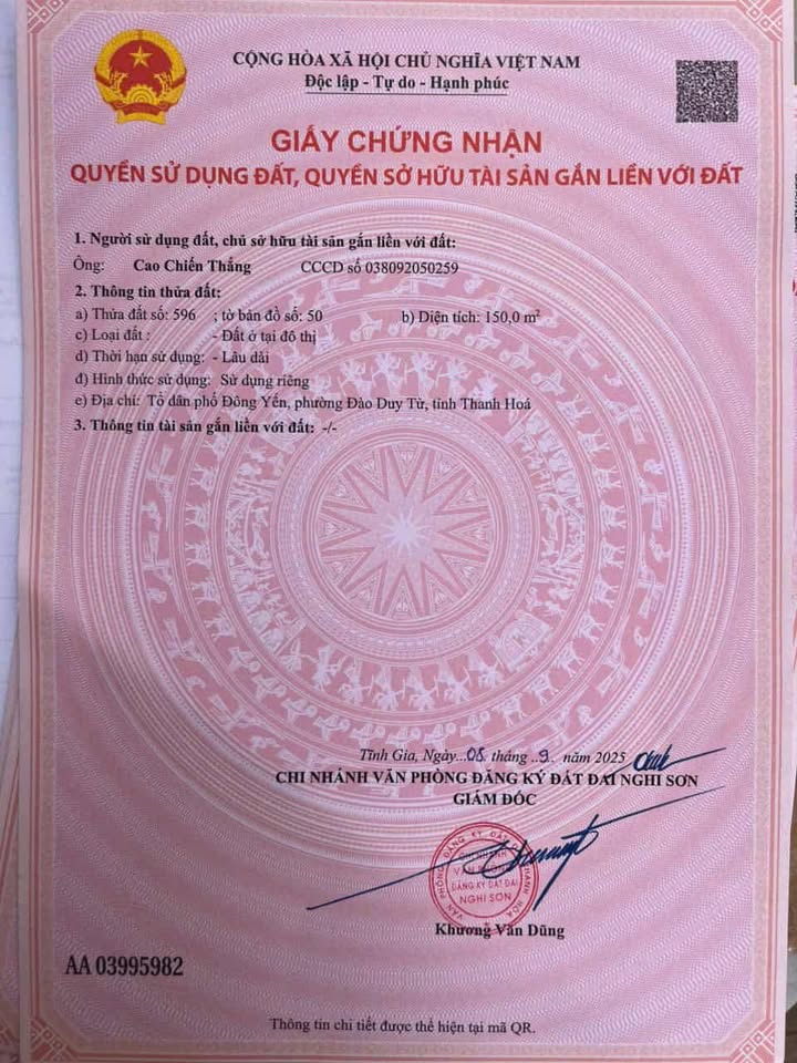 Nhà riêng tại Hải Yến, Nghi Sơn 150m² - Bán gấp chính chủ!