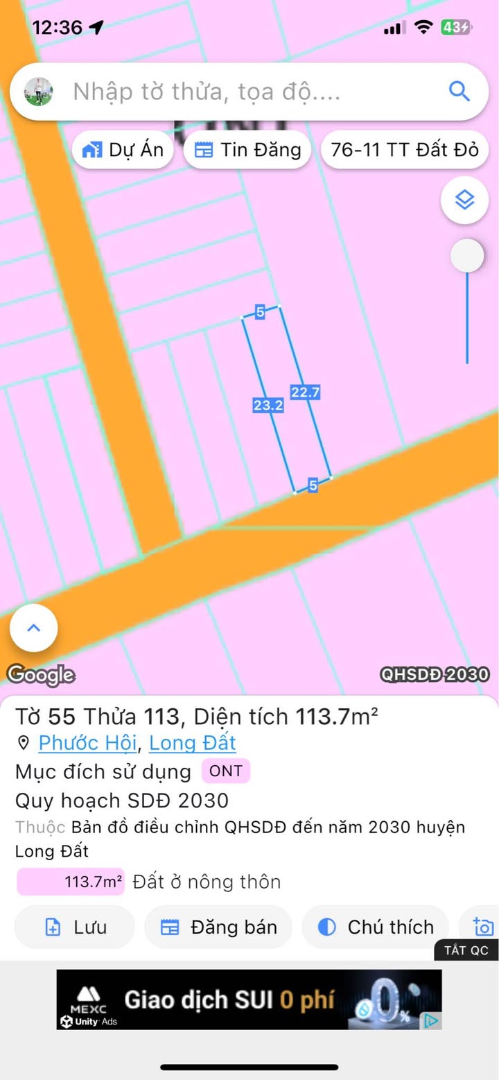 Đất nền Phước Hải 115m² giá 1.7 tỷ - Sổ đỏ chính chủ, mặt tiền nhựa!