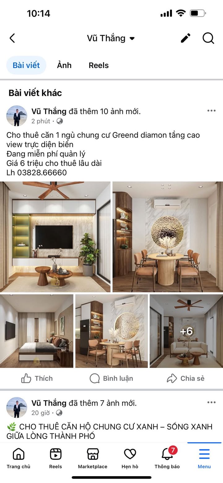 Căn hộ 1 phòng ngủ Green Diamond Hạ Long 6 triệu - View biển tuyệt đẹp!