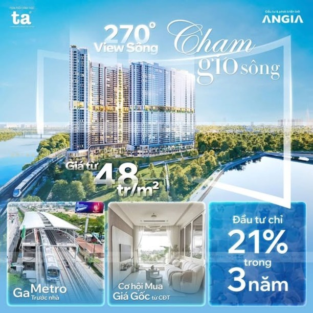Căn hộ The Gió Riverside Dĩ An 41m² giá 1.9 tỷ - Nội thất cao cấp, vị trí đỉnh cao!