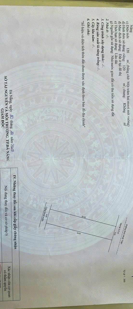 Bán lô đất mặt tiền đường Đinh Nhật Thận, quận Sơn Trà, 120m² giá 7.7 tỷ - Cơ hội đầu tư tuyệt vời!