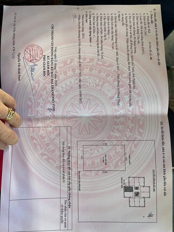 Căn hộ Chung cư Hưng Thịnh Hưng Lộc Vinh 74m² giá 2 tỷ - Nội thất đầy đủ, vào ở ngay!