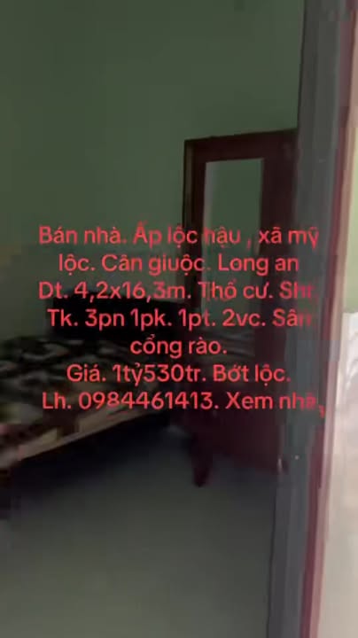 Nhà 2 tầng 68m² tại Ấp Lộc Hậu, Cần Giuộc - Giá chỉ 1.53 tỷ, sổ hồng chính chủ!