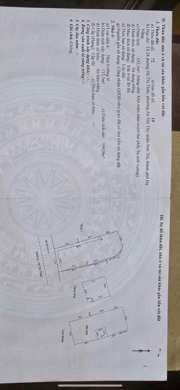 Đất nền đường Hà Thị Thân, Đà Nẵng 152m² - Giá tốt, đầu tư sinh lời!