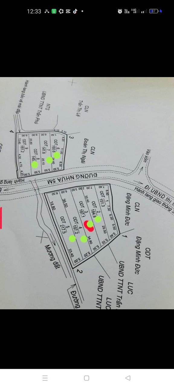 Đất đấu giá Trần Phú, Văn Chấn 187m² giá 350 triệu - Chính chủ bán gấp!