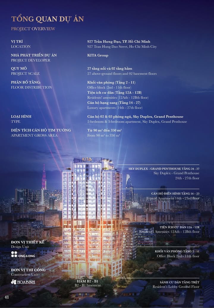 Căn hộ Grand Penthouse Kiều By KITA tại Quận 5 - 347m² đẳng cấp, đầu tư sinh lời!