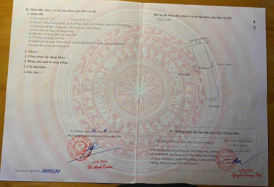 Đất nền An Đồng Hải Phòng 66m² giá 1.7 tỷ - Ngõ ô tô vào tận nơi!