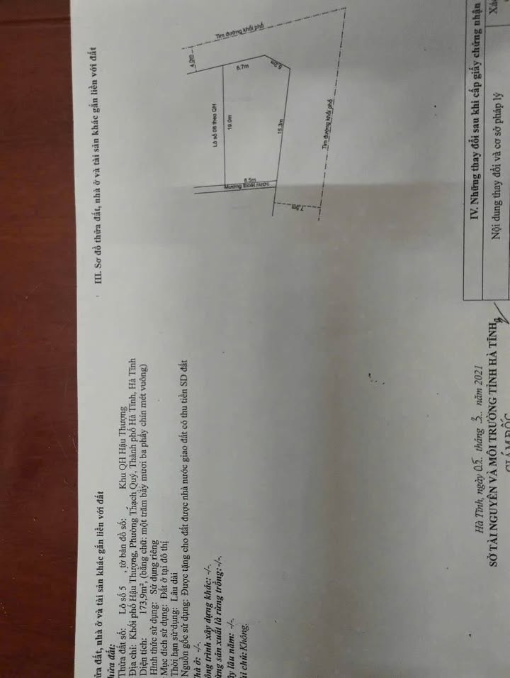 Đất 2 mặt tiền Thạch Quý, TP Hà Tĩnh 150m² - Vị trí kinh doanh đắc địa!