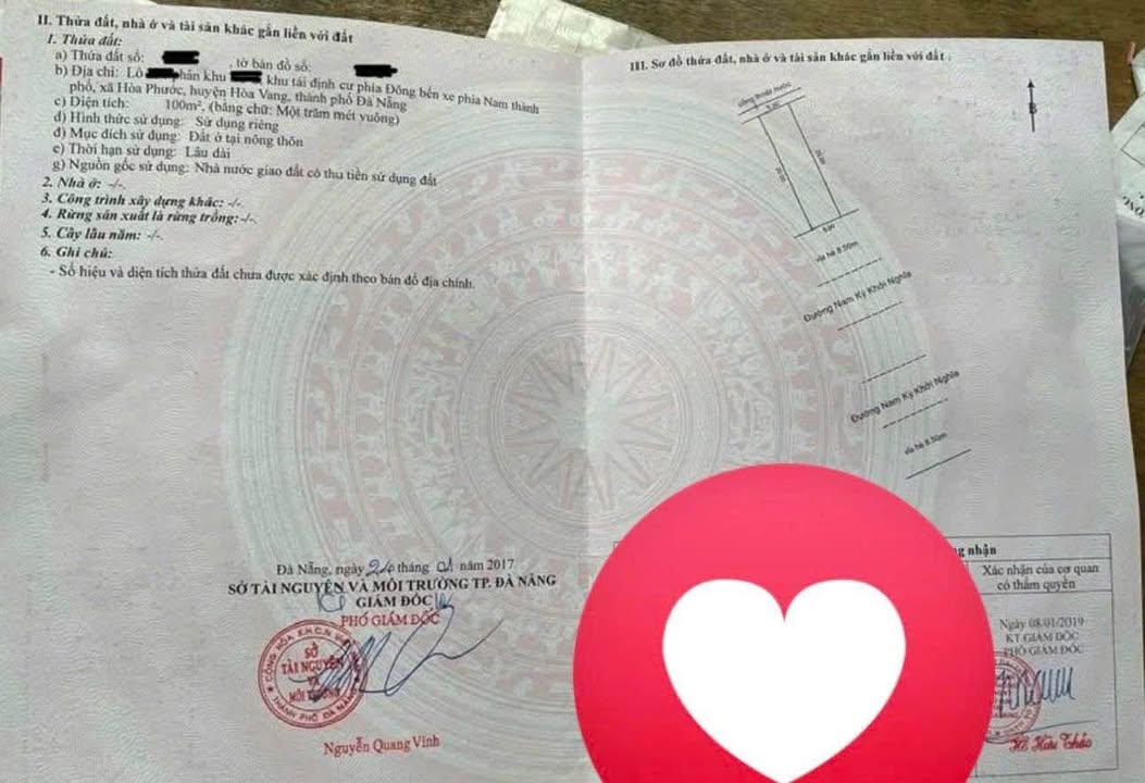 Đất nền khu tái định cư Hòa Phước Đà Nẵng 100m² giá 6.38 tỷ - Đầu tư sinh lời!