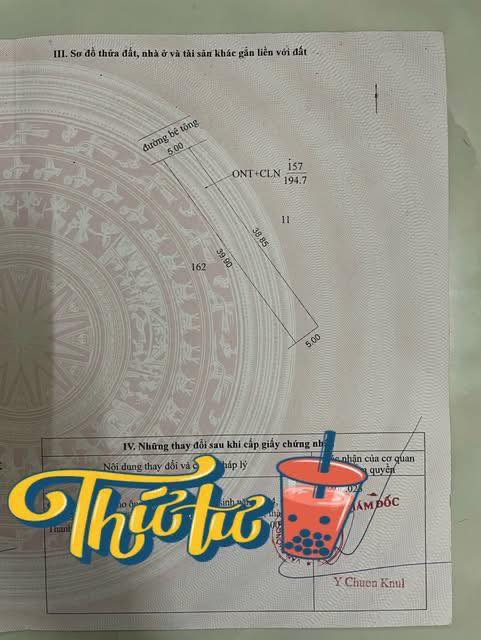 Đất thổ cư xã Ea Drông, Buôn Hồ 195m² giá 270 triệu - Đường bê tông đẹp, khu dân cư yên tĩnh!