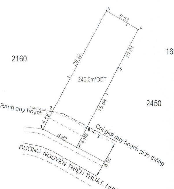 Đất nền Dĩ An 265m² giá thỏa thuận - Mặt tiền đường Nguyễn Thiện Thuật