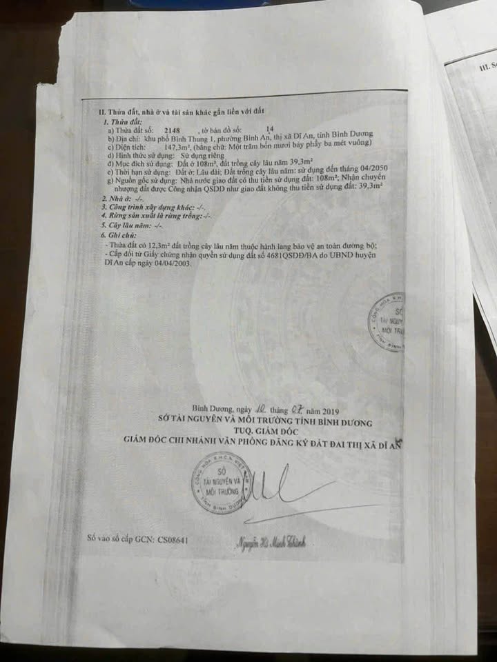 Đất mặt tiền DT 743, P. Đông Hòa, Dĩ An 147m² giá 7.8 tỷ - Cơ hội đầu tư sinh lời!