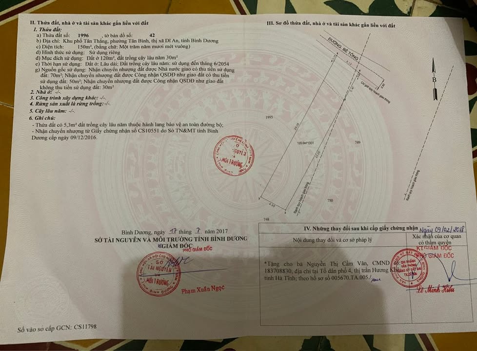 Lô đất 150m² tại Dĩ An, Bình Dương giá 3.3 tỷ - Đầu tư sinh lời ngay!