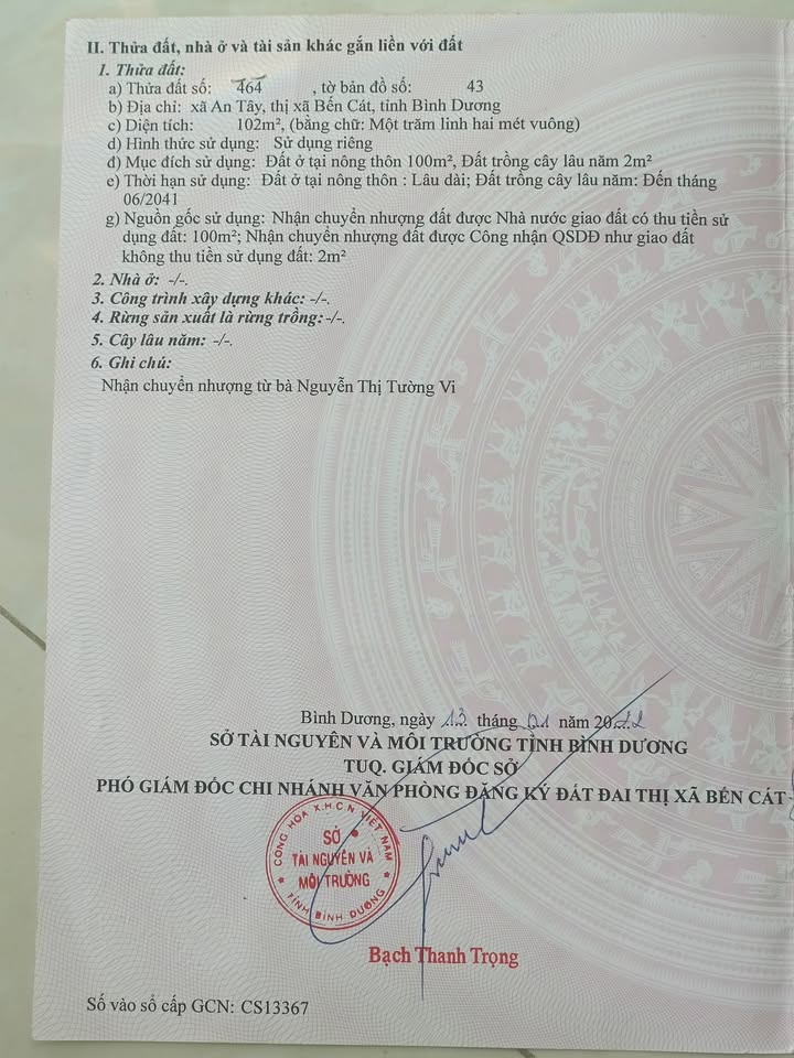 Đất nền An Tây, Bến Cát, 102m² giá 1.13 tỷ - Đầu tư sinh lời ngay!