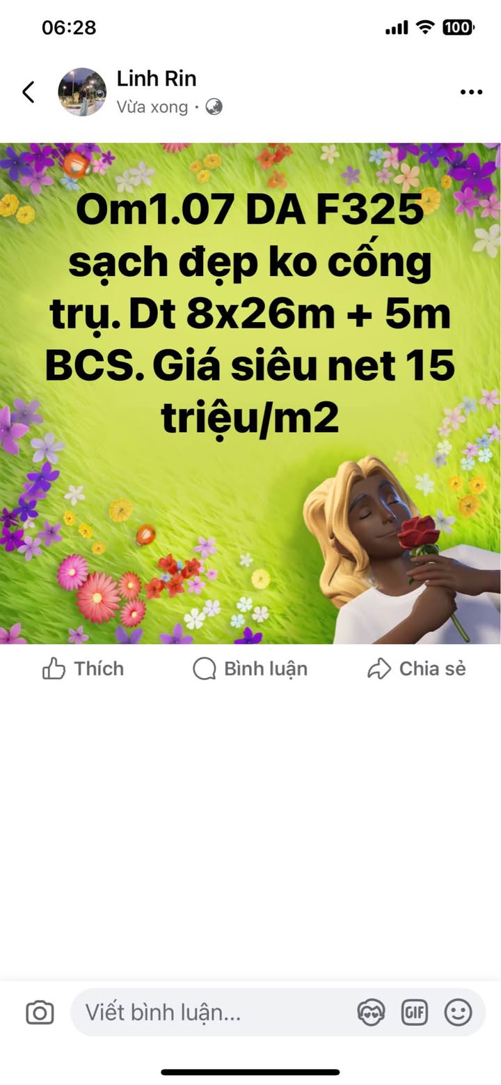 Đất nền đường F325 Đồng Hới 208m² giá 6.4 tỷ - Đầu tư sinh lời ngay!