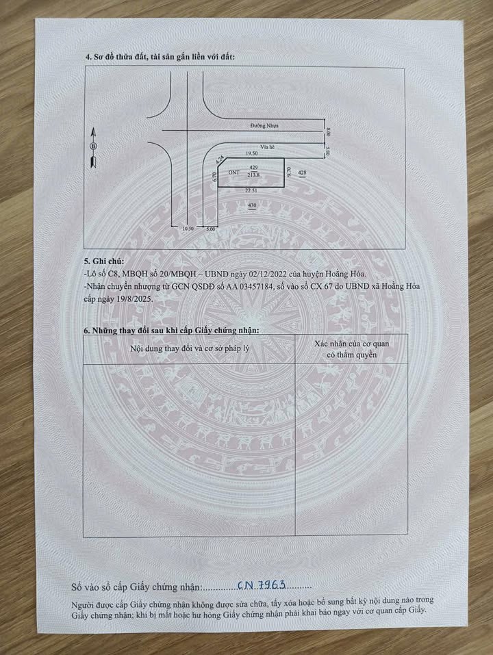 Đất nền Bút Sơn, Hoằng Hóa 214m² giá 4 tỷ - Cơ hội đầu tư tuyệt vời!