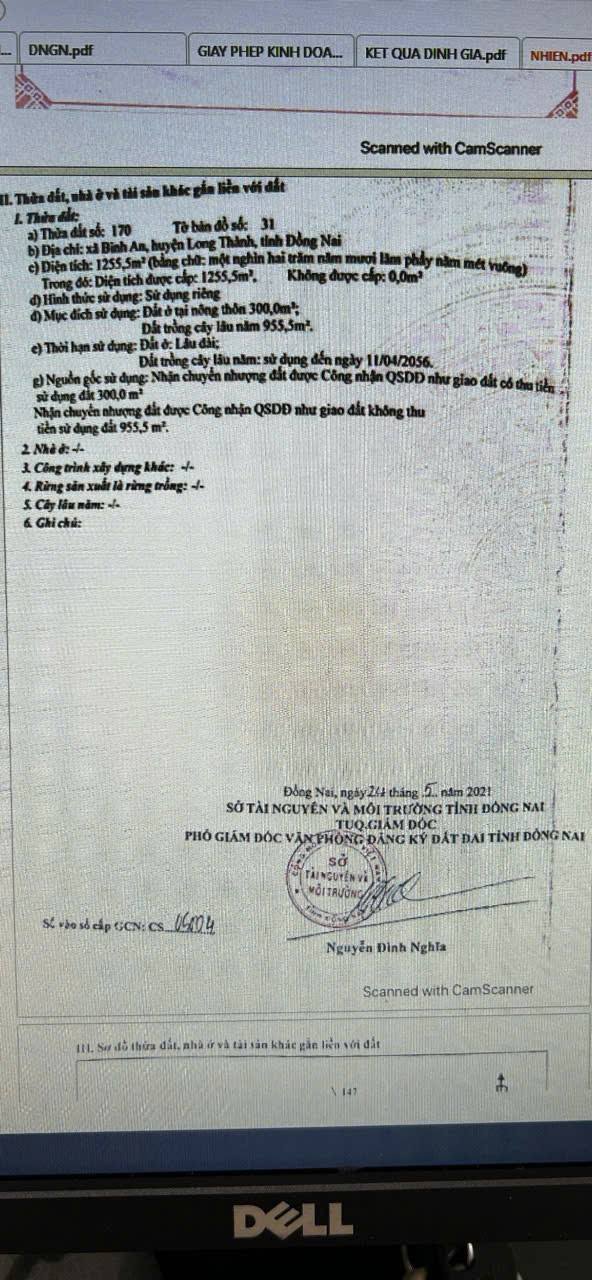 Đất nền 1255m² xã Bình An, Long Thành - Gần sân bay Long Thành, giá thỏa thuận!