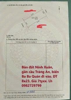 Đất Ninh Xuân 184m² giá thỏa thuận - Vị trí đắc địa gần cầu Tràng An!