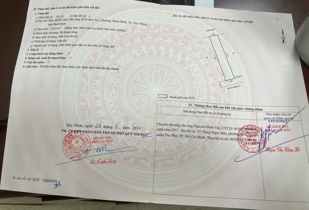 Đất bán đường Hoàng Hữu Nam, Quy Nhơn 135m² - Giá chỉ 2.78 tỷ!