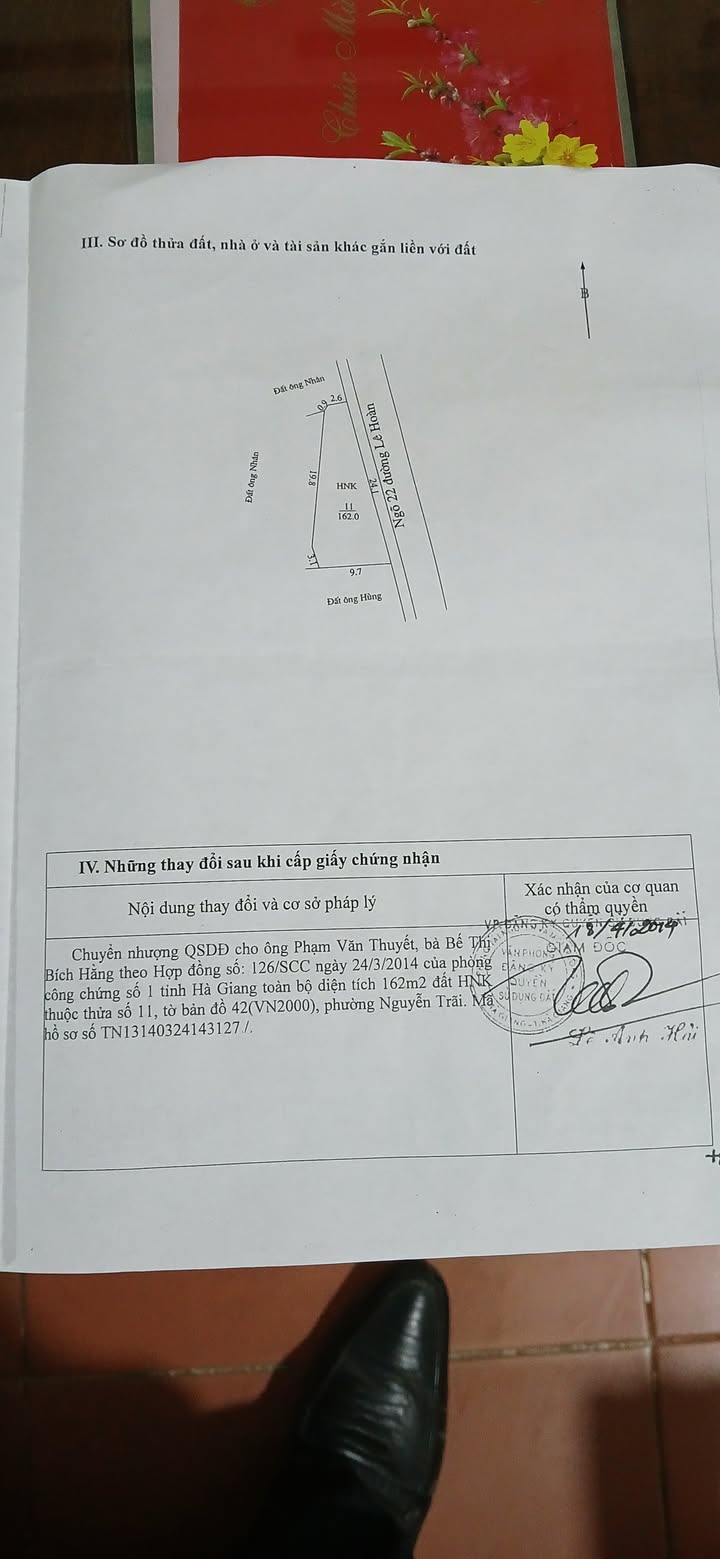 Đất vườn 162m² đường Lê Hoàn, phường Nguyễn Trãi - Giá chỉ 1.08 tỷ!