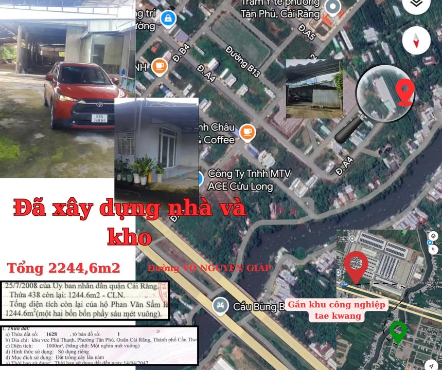 Warehouse Cái Răng 2244m² giá 8.978 tỷ - Pháp lý rõ ràng, thu lợi ngay!