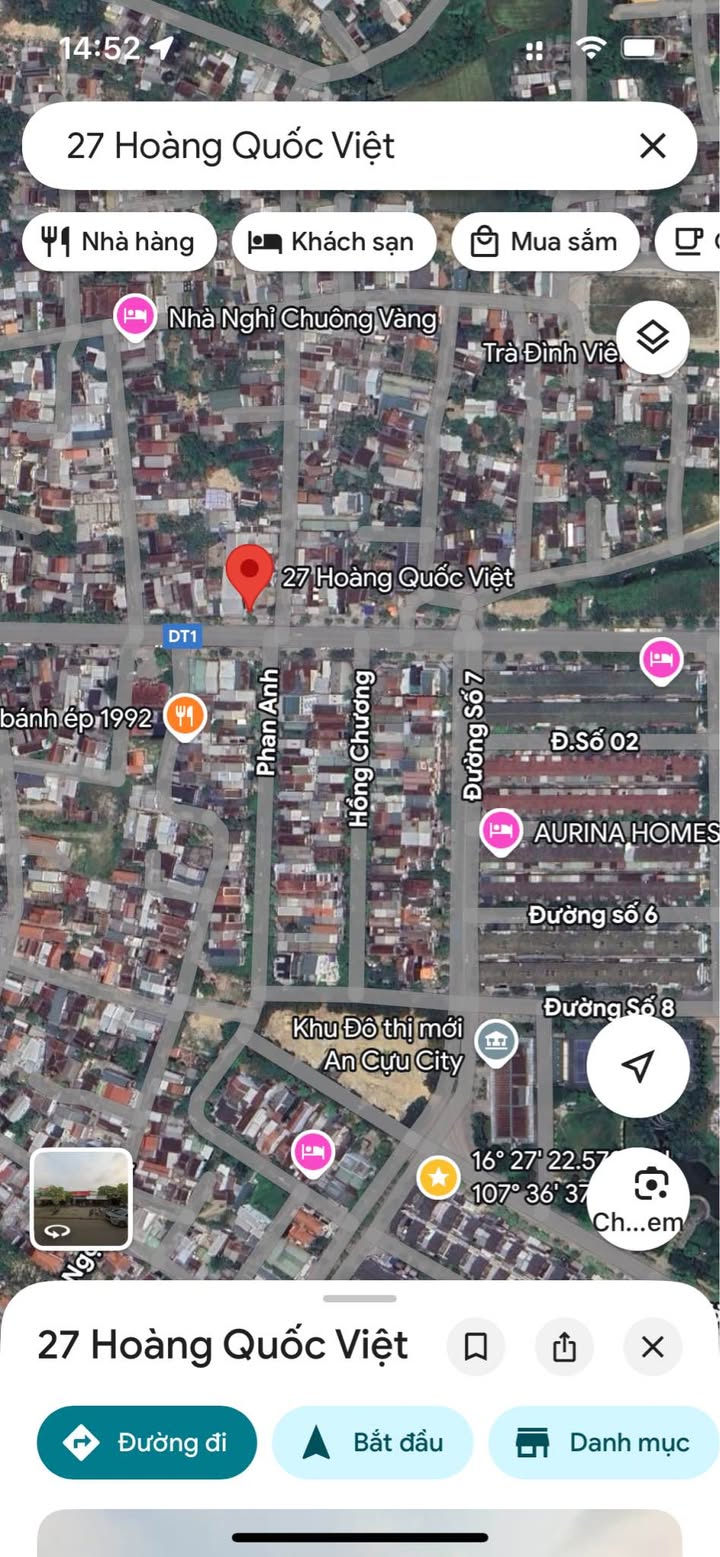 Bán đất kiệt 27 Hoàng Quốc Việt, Huế 69m² - Đường ô tô tránh nhau, giá chỉ 2 tỷ!