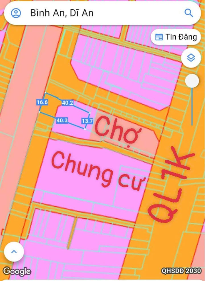 Đất thổ cư 600m² mặt tiền đường Ống Nước - Sát QL1K, giá 18 tỷ - Cơ hội đầu tư tuyệt vời!