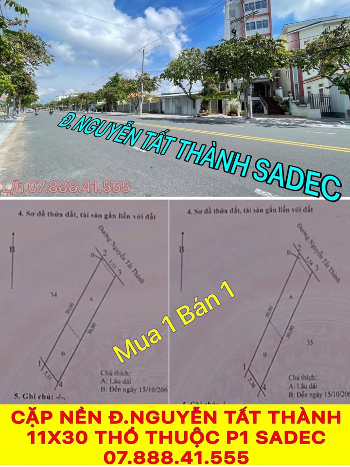 Đất nền mặt tiền Nguyễn Tất Thành, Sa Đéc 330m² - Cơ hội đầu tư tuyệt vời!