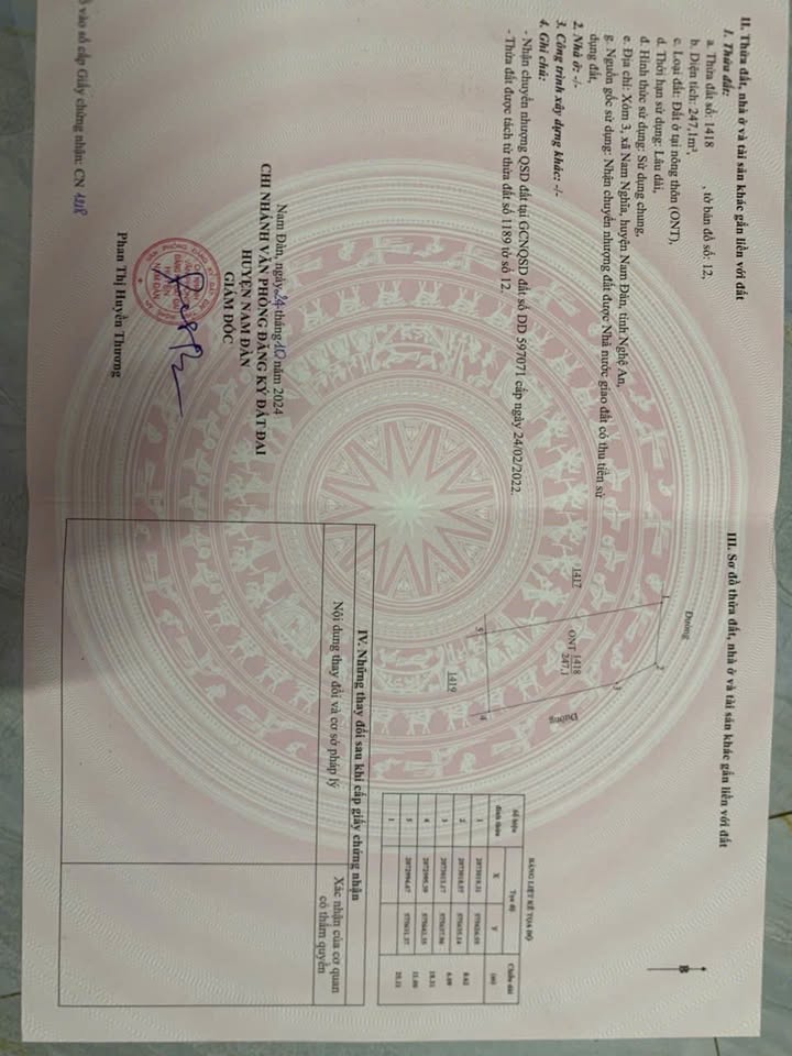 Bán đất lô góc 2 mặt tiền tại xóm 3, xã Nam Nghĩa, 247m² - Đầu tư sinh lời hấp dẫn!