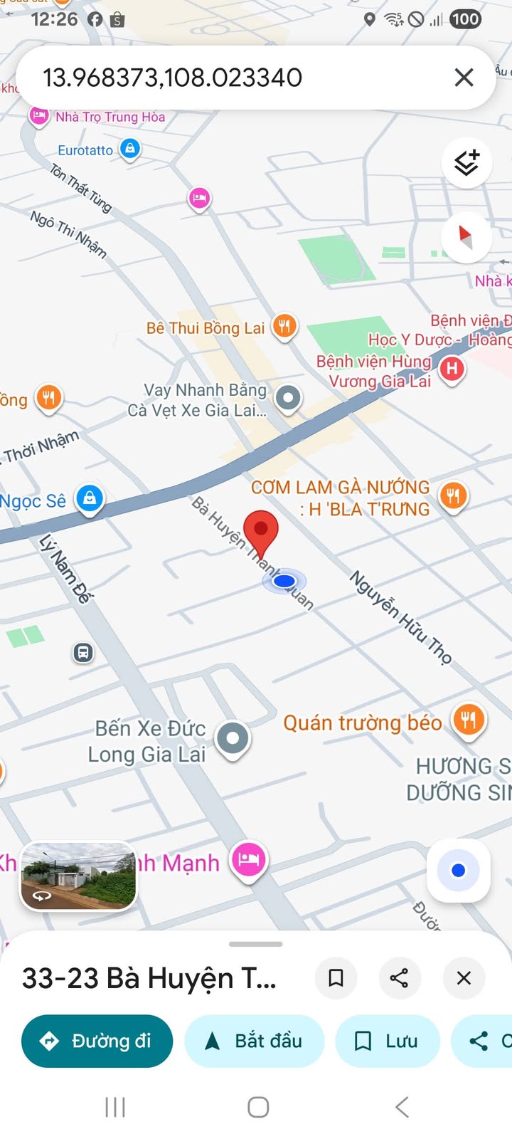 Đất mặt tiền đường Bà Huyện Thanh Quan, Pleiku 246m² giá 2 tỷ - Cơ hội đầu tư hấp dẫn!