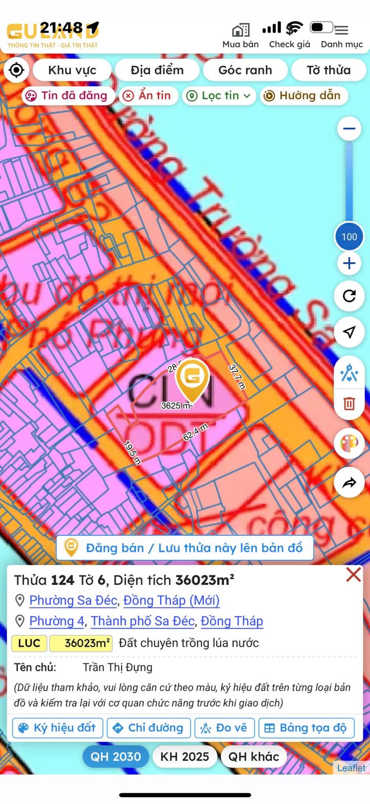Đất nền phường 4, Sa Đéc 5000m² giá 6 tỷ - Cơ hội đầu tư lâu dài!