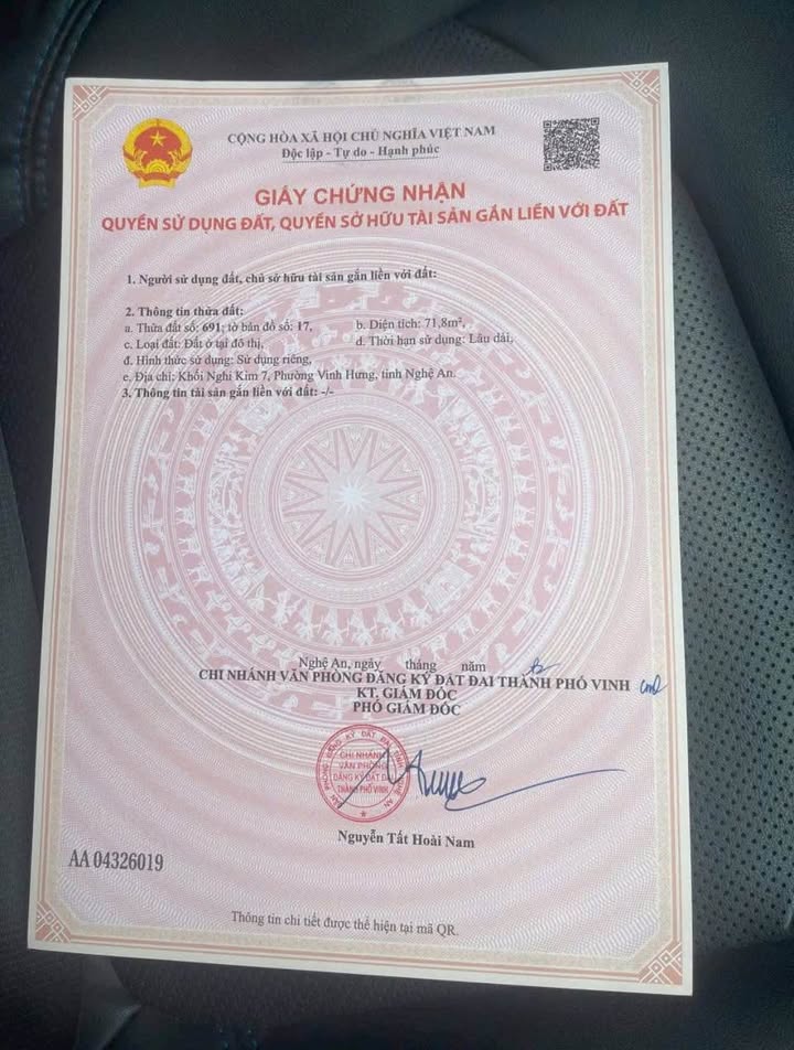 Đất Nghi Kim 71,8m² chỉ 1,3 tỷ - Đường 4m, Sổ hồng chính chủ!