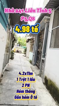 Nhà phố Liên Tỉnh 5, Quận 8 - 46m² giá 4.98 tỷ - An cư lý tưởng!